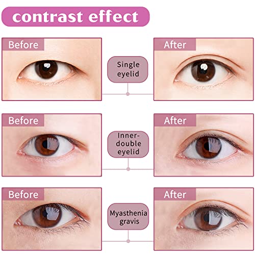 Eyelid Tape for Hooded Eyes Invisible, Water Activated Eyelid Lifter Strips, Glue-free Double Eyelid Sticker, Mesh Eye Lift Tape for Droopy Lids,