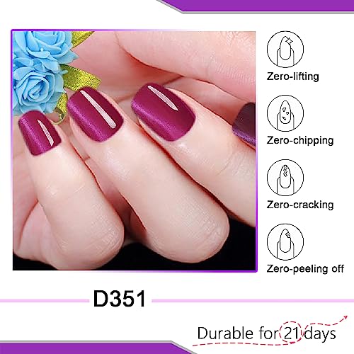 Lavender Violets 8ml Gel Nail Polish UV LED Soak Off Nail Lamp Curing Manicure Pedicure Classical Coloured Bottle Cat Eye Effect D351