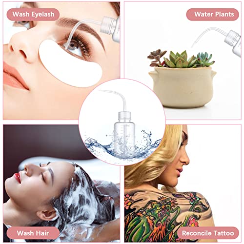 Aussido 159 PCS Eyelash Fan Set Lash Fan for Eyelash Extension Dryer, Lash Shampoo Brushes,Plastic Wash Squeeze Bottle,Disposable Eyelash Mascara