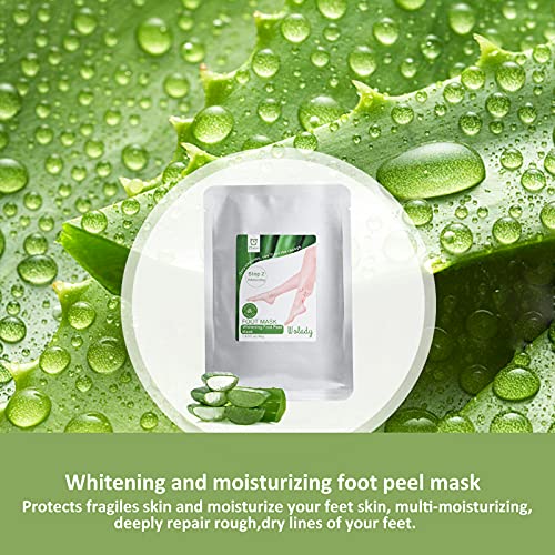 Foot Peeling Mask, Wolady Feet Peel Mask Exfoliating Socks Moisturizing Mask for Foot Care, Peeling Off Calluses & Dead Skin, Making Your Feet Sm