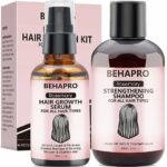 BEHAPRO Rosemary Oil Hair Growth,w/Hair Growth Oil Serum,Hair Growth Shampoo,Rosemary Oil Biotin Castor Oil & Argan Oil Hair Loss Treatment Hair