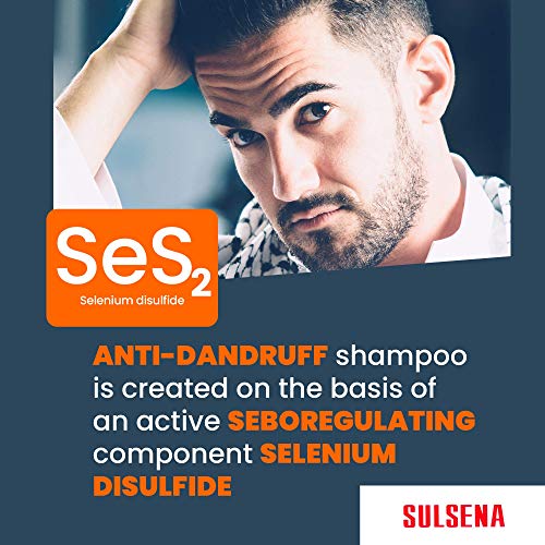 Selenium Sulphide Anti Dandruff Shampoo for Men and Women - Active Selenium Formula - Deep Sulfide Cleansing Nourishing Dandruff Shampoo to Relie