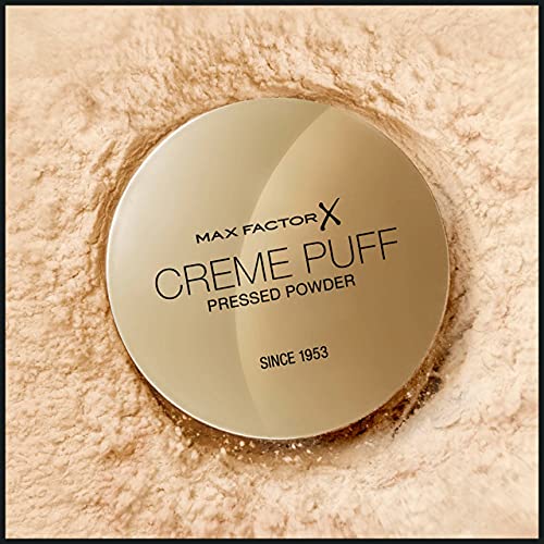 Max Factor Cream Puff Pressed Compact Powder, Glowing Formula for All Skin Types, 41 Medium Beige, 21 g