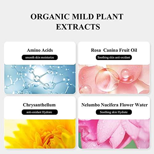 Rosarden Eyelash Extension Cleanser Eyelash Extension Shampoo Lash Cleanser for Extensions+Cleansing Brushes+Mascara Wand For Extensions and Natu