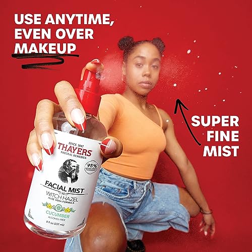 Thayers Witch Hazel Gentle Facial Mist Cucumber Toner Lotion with Organic Aloe Vera 237ml