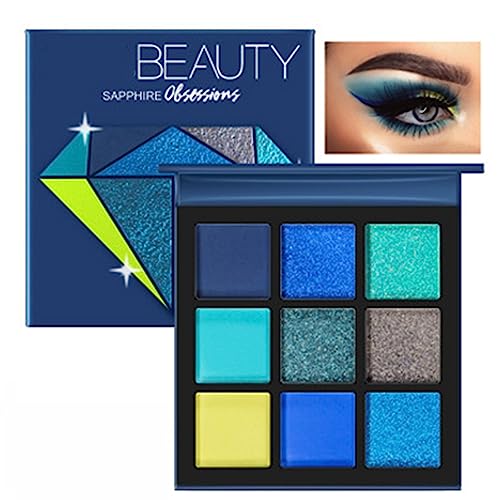 Green Eyeshadow Palette - Shimmer Eye Shadow Palette Matte and Glitter EyeShadow Make-Up Palettes Waterproof, Highly Pigmented Dark, Yellow, Gree