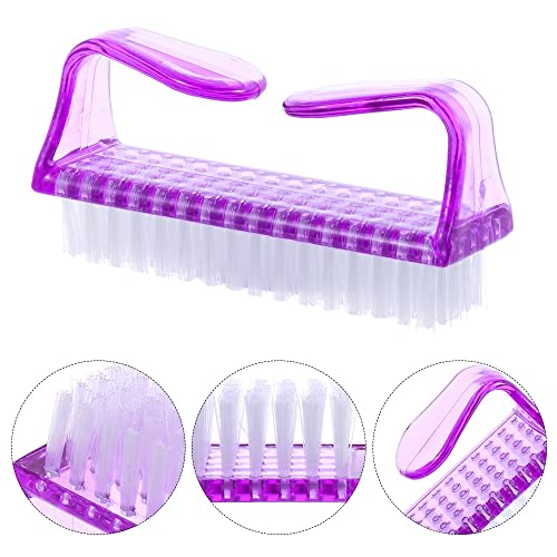 Nail Brush for Cleaning Nails Soft Nail Brushes set of 3 Plastic handle Finger Tip Scrubber, Small Hand Cleaning Brush for Hand, Feet, Nails (Mul