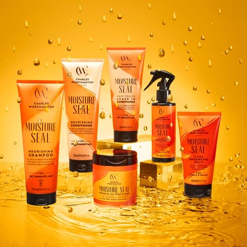 Charles Worthington Moisture Seal Hair Healer Leave-In Conditioner for Dry & Frizzy Hair, No Rinsing Treatment for Smoother Hair, 200ml