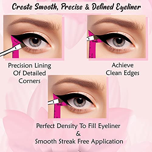 Eyeliner Stencils For Eyes Reusable Pencil - Waterproof Makeup Gel Liquid Liner Wing Tips Beginners Stickers Pads Pen Stamp Stencil Sharpener Eye