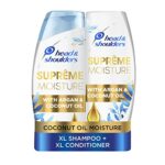 Head & Shoulders Supreme Moisture Anti-Dandruff Shampoo and Hair Conditioner Set For Dry Damaged Hair, Dandruff Scalp Treatment With Argan & Coco