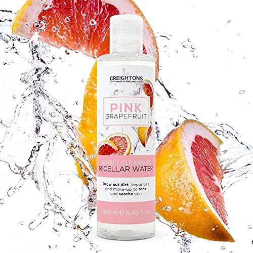 Creightons Pink Grapefruit Gently Cleansing Micellar Water (250ml) - Draws out dirt, impurities and make-up to tone and soothe skin, Dermatologic