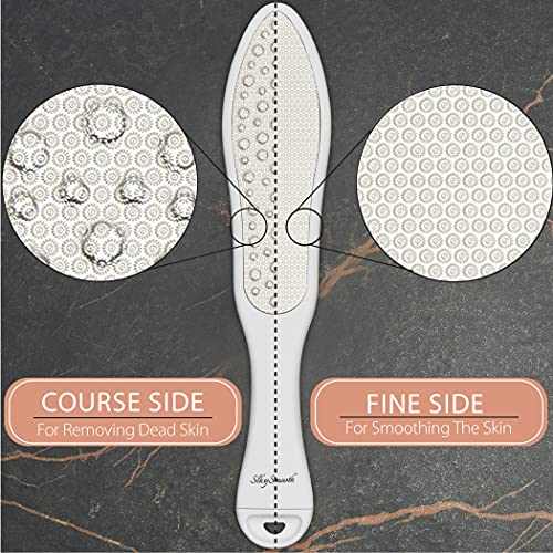 SlkySmooth 3-in-1 Foot File | Hard Dead Skin Remover | Cracked Heels Callus Pedicure Scrubber Corn Removal | Scraper Grater Pumice Stone Exfoliat