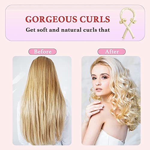 PINTAUR High Resilience Sponge Heatless Curls 2 Pack, Silk Heatless Hair Curler, Women Heatless Curling Rod Headband, Suitable for Long Hair and