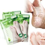 Foot Peel Mask,3Pcs Natural Aloe Vera Gel Foot Mask,Foot Peel Mask For Hard Skin,Exfoliating Feet Peeling Socks,Foot Callus Remover,Foot Care,Fee