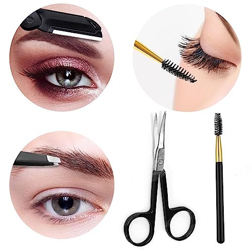 Eyebrow Set, 5-in-1 Eyebrow Trimming Set, Eyebrow Scissors Eyebrow Tweezers Eyebrow Comb Eyebrow Scissors, Eyebrow Trimming Kit Professional Eyeb