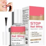 No Bite Nail Polish, Nail Biting Treatment with Stop Nail Repair Formula, Anti Nail Biting Nail Polish Clear Nail Varnish, Discourages Nail Bitin