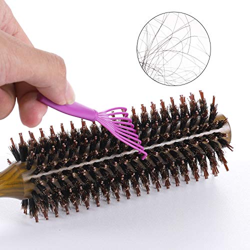 Boar Bristle Hairbrush Vista Round Hair Brush Wooden Handle Anti Static Hairbrush for Hair Styling, Drying, Curling