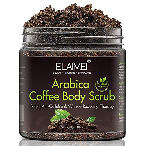 Natural Coffee Scrub with Organic Coffee Body Scrub, Best Acne, Anti Cellulite and Stretch Mark treatment, Spider Vein Therapy for Varicose Veins