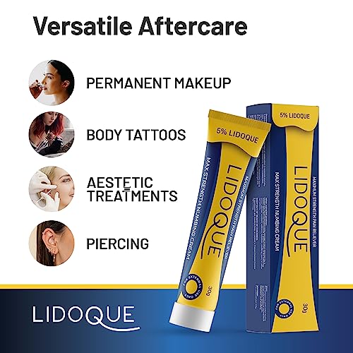 Lidoque 5% Lido-aine Cream Numbing, Strong Numbing Cream for Local Discomfort, Numbing Cream for Injections, Lido-aine Gel for Local Discomfort &