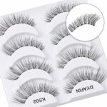 DYAFIN 3D Eyelashes 100% Handmade Strip Lashes Reusable Lightweight Soft Long False Eyelashes 4 Pairs Fake Eyelashes