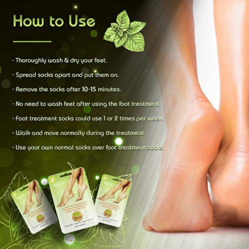 Foot Mask Moisturizing Socks – Natural Pedicure Treatment for Silky Feet –Hydrating, Deeply Moisturizing for Callus, Rough Hard Skin, Cracked Hee