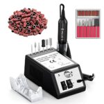 Professional Nail Drill Machine 20000 RPM Efile Electric Nail Filer Kit Polishing Tools for Finger Toe Nails, Acrylic Gel Nails, Nail Drills with