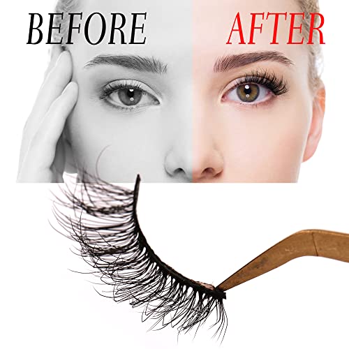 False Eyelashes Half Lashes Natural Wispy Cat Eye lashes Fluffy Volume Strip 1/2 lashes Accent Corner 3/4 Eye Lashes Cluster DIY Fake Eyelashes P