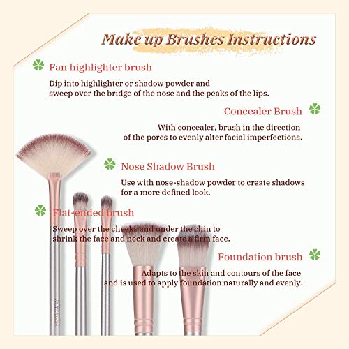 Make up Brushes,TTRWIN 18 Pcs Professional Makeup Brush Set Synthetic Kabuki Face Blush Lip Eyeshadow Eyeliner Foundation Powder Cosmetic Brushes