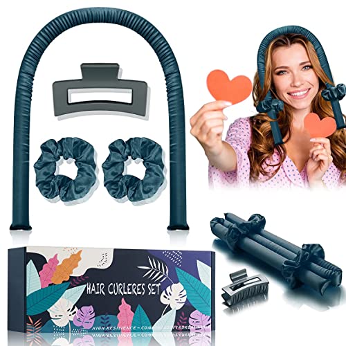 High Resilience Sponge Heatless Curling Rod Headband, Women Curls, Soft and Comfortable Sleep Silk No Heat Curls Ribbon, Adjustable Wave Iron Kit