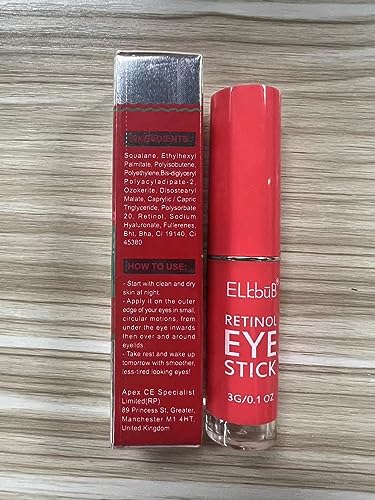 ELBBUB Retinol Eye Stick - Anti Wrinkle Eye Cream for Puffy Eyes, Dark Circles, Eye Bags, Crows Feet, Wrinkles, Reduces Wrinkles Saggy Skin Puffy