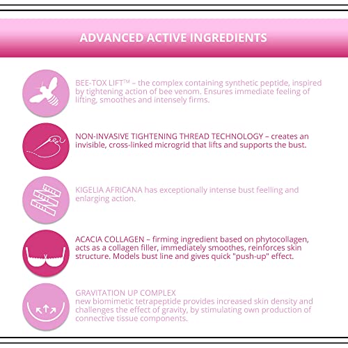 Eveline Cosmetics Bust Push-Up Serum Breast Enlargement Cream for Women | 200 ml | Intense Breast Enchancer | Visible Breast Uplift Results | Eff