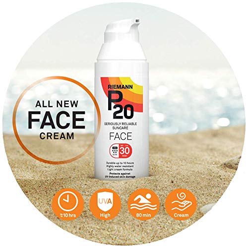 Riemann P20 Face Sun cream SPF30 50 g Long Lasting UVA and UVB Protection for up to 10 hours, Highly Water Resistant