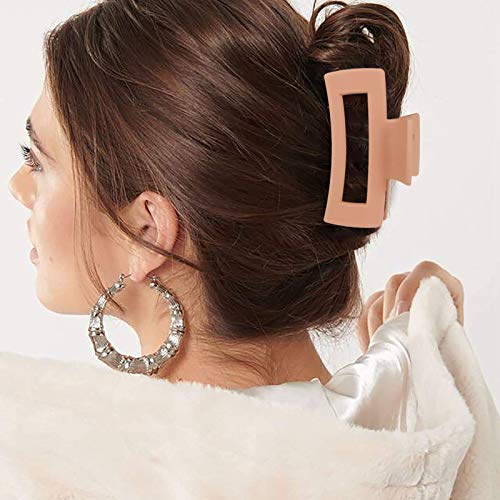 FANTESI 6 Pcs Big Claw Clips, Large Non slip Hair Clip Matte Jaw Clips for Women and Girls