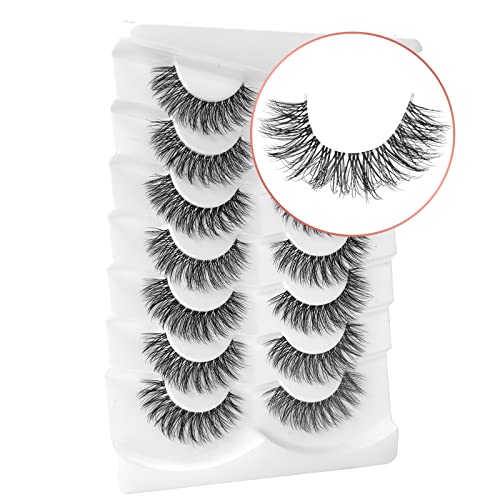 Onlyall Lashes Mink False Eyelashes Natural Wispy Lashes Soft Faux Mink Lashes Fluffy False Lashes 16MM A04