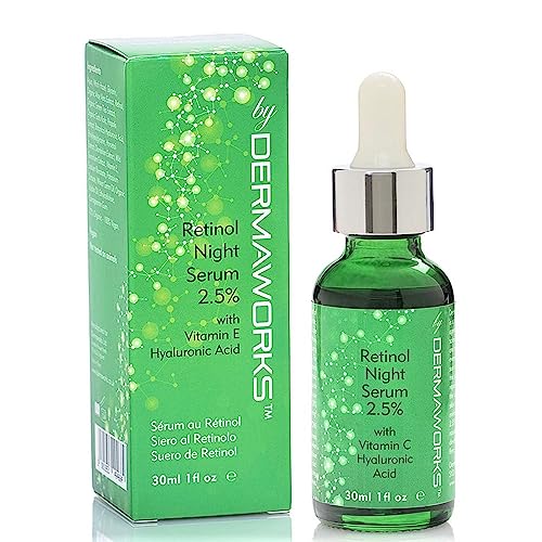 Retinol Serum High Strength for Face + Vitamin E & Hyaluronic Acid – Advanced Anti-aging Night Repair Skin Care - Collagen Booster – Acne Treatme