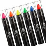 UV Glow - Neon UV Paint Stick Body Crayon for the Face & Body - Set of 6 Colours. Genuine and original UV Glow product - glows brightly under UV