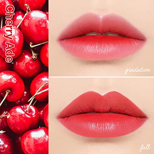 Etude House Dear Darling Water Tint Cherry Ade (21AD) | Vivid Color Lip Stain with Moisturizing Weightless & Non-sticky Finish | Smudge-proof & L