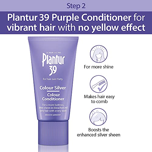Plantur 39 Purple Shampoo and Conditioner Set | Enhanced Silver Sheen for Bleached and Grey Hair | Prevents and Reduces Hair Loss and Supports Ha
