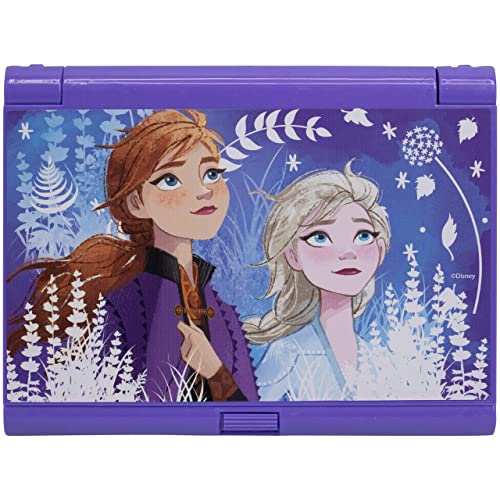 Disney Frozen 2 - Townley Girl Cosmetic Compact Set with Mirror 14 lip glosses, 4 Body Shines, 6 Brushes Colorful Portable Foldable Washable Make