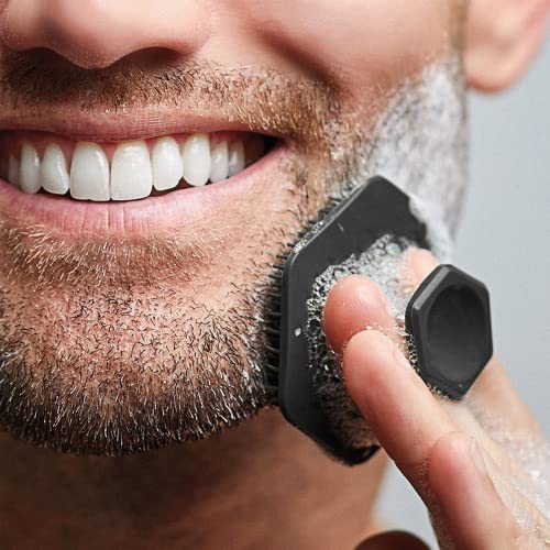 Body Scrubber Silicone Face Scrubber 1Pcs Black Shower Scrubber Facial Cleansing Brush Mini Manual Silicone Face Exfoliator Pad Face Massager Bru