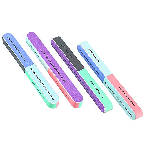 Mudder Nail File and Nail Buffer Cosmetic Manicure, 7 Ways (6 Set)