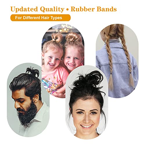 Black Elastic Hair Bands, Yedtreg 500pcs Small Hair Rubber Bands with Box, Soft Mini Hair Elastics Ties Bands for Women Hair, Kids Hair, Braids H