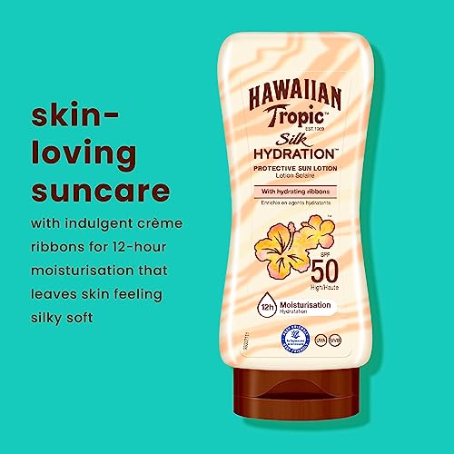 HAWAIIAN TROPIC - Silk Hydration | Protective Lightweight Sun Lotion SPF 50 | 180 ml