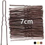 Mbsomnus 7cm Hair Pins for Buns, 50pcs Bobby Pins Brown Hair, U Shaped Hair Pins for Women Girls, Hair Grips for Thick Hair, Hair Styling Accesso