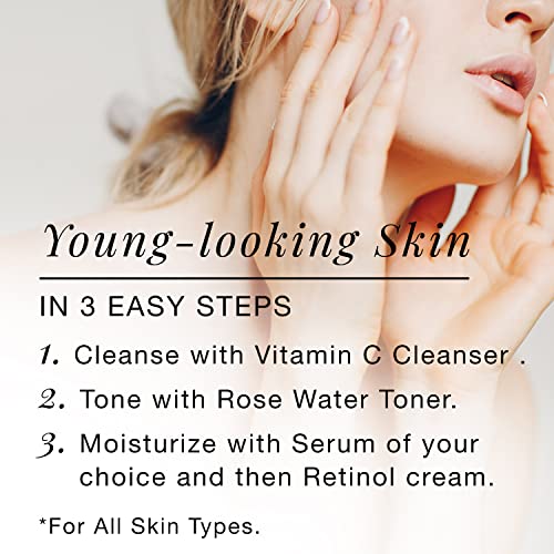 60 ml Peptide Serum & Collagen Booster with Hyaluronic Acid - Vegan, Cruelty Free & Organic Anti Aging Face Serum For Wrinkles, Stretch Marks & S