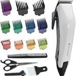 Remington HC5035 Corded Colour Cut Hair Clipper, White and Grey