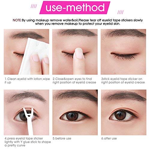 Natural Invisible Double Eyelid Tape, Self Self-adhesive One Side Sticky Eyelid Stickers - Instant Eye Lift Without Surgery - Perfect for Hooded,