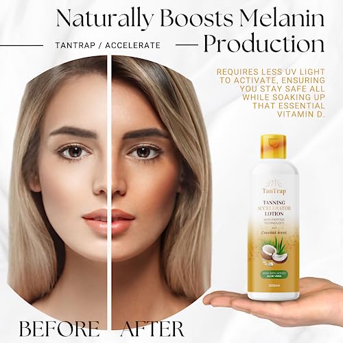 Peptide Tanning Accelerator Lotion (200ml) - Enhanced with Melanin Activating Peptides and Aloe Vera – Sun Tanning For Outdoor And Tanning Bed Us