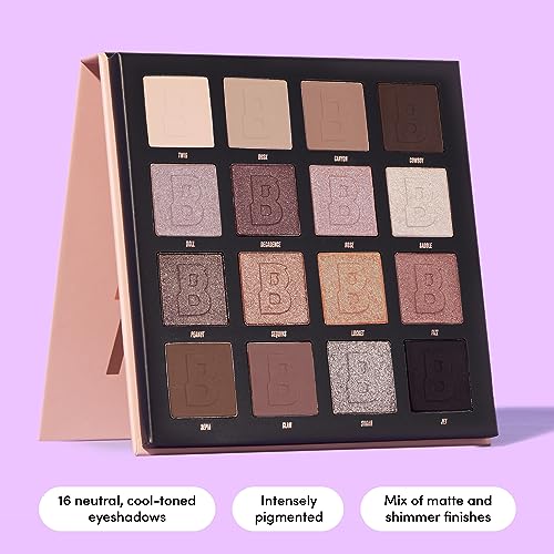 BEAUTY BAY Neutral 16 Piece Colour Eyeshadow Palette Gift Set - Make up Beauty Products - Vegan Gifts for Women - PETA Certified Cruelty Free - M