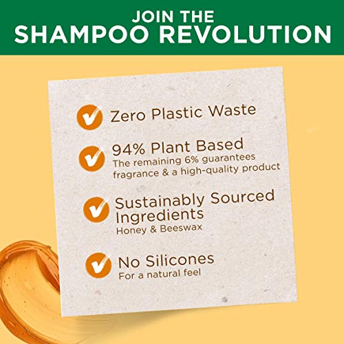 Garnier Ultimate Blends Honey Treasures Strengthening Shampoo Bar for Damaged Hair, Clear, 60 g (Pack of 1)